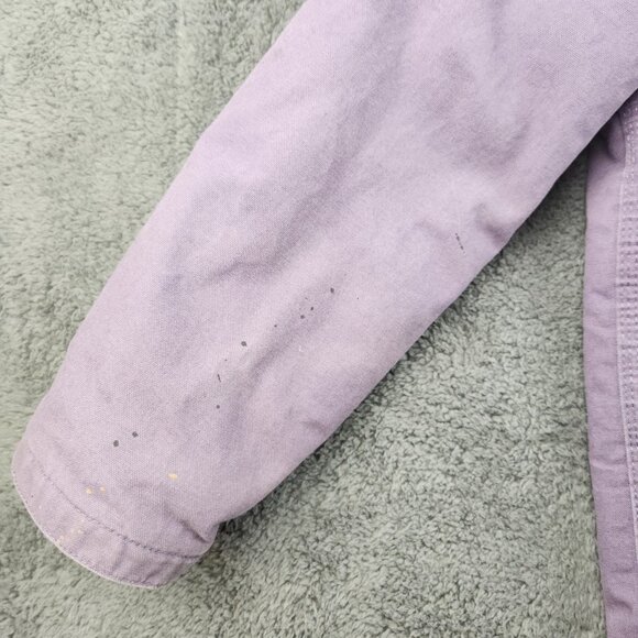 Canvas Sherpa Lined Jacket Youth Regular Large 14-18 Workwear Outdoors Hooded - Picture 11 of 13